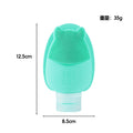Silicone travel bottle set - shampoo, body wash, cosmetic lotion - travel size squeeze & pump dispenser toiletry bag
