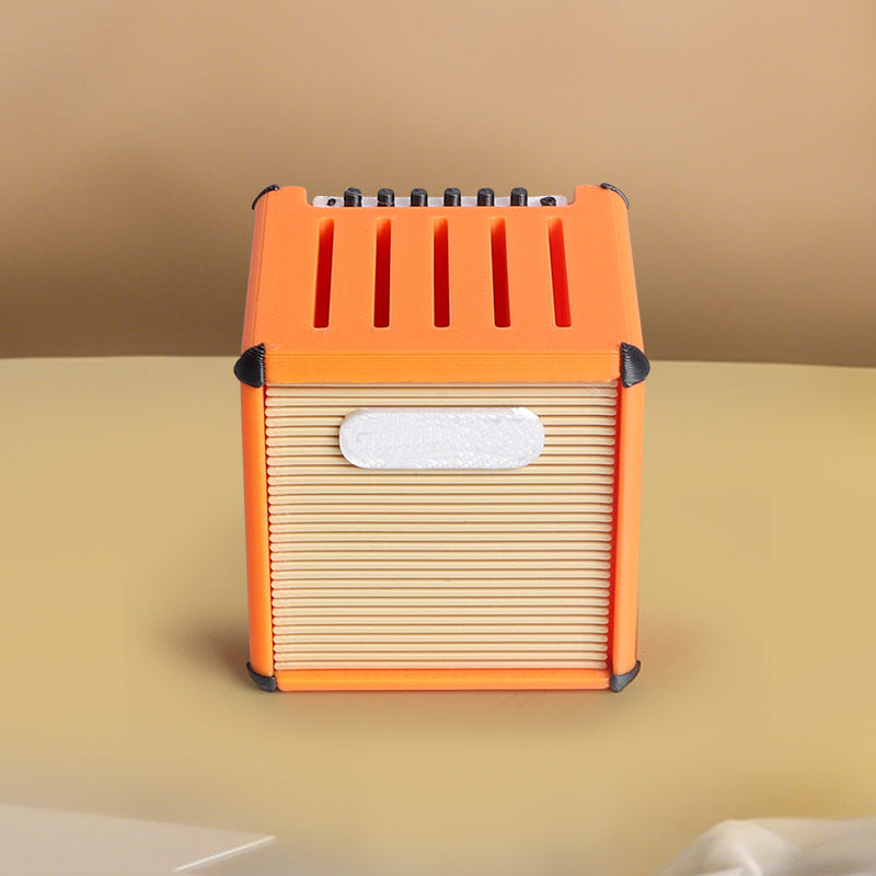 kids3d printed bass storage box artificial music speaker instrument desktop decoration guitar pick accessories