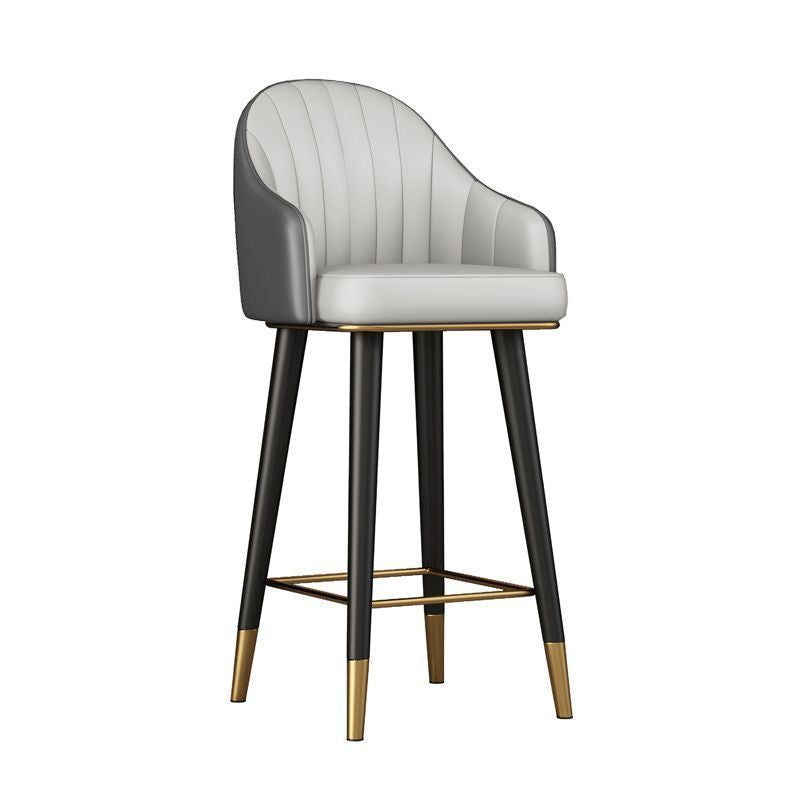 Accessible luxury bar chair front desk bar chair modern casual high stool bar chair for home comfortable sitting back chair