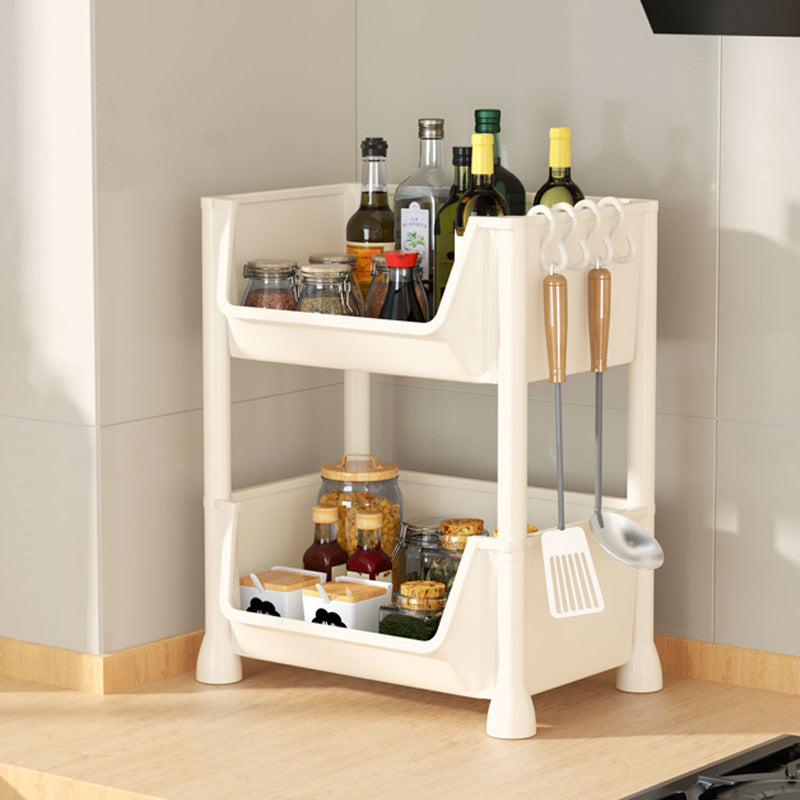 Mobile cart for home snacks, multi-tier storage shelf, living room bookshelf, mobile kitchen fruit and vegetable cart