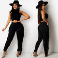 C5369 special offer: no returns or exchanges. please purchase with care. cross-border fashion casual sleeveless tank top and pants two-piece set