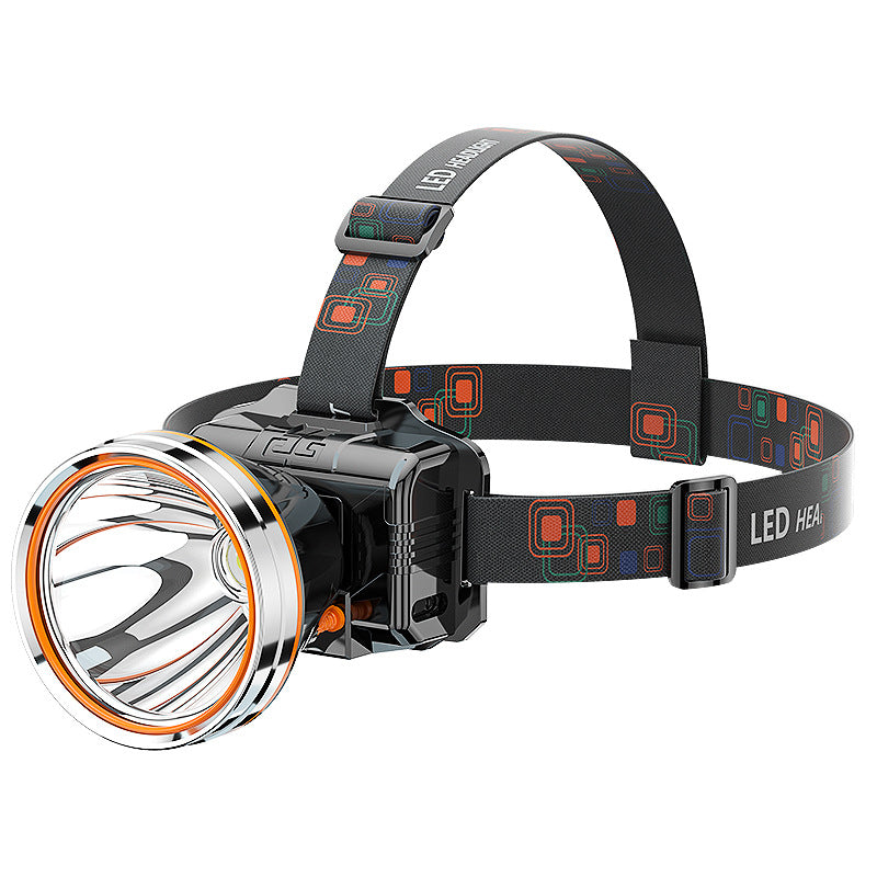 LED strong light rechargeable headlight outdoor long-distance lighting work camping mountaineering night fishing head-mounted induction headlight