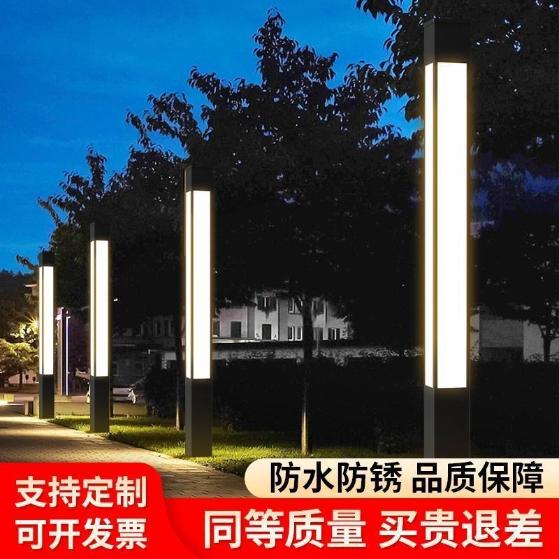 Solar powered garden lights, street lights, landscape lighting, villa & park outdoor waterproof square antique lamp posts, pillar style
