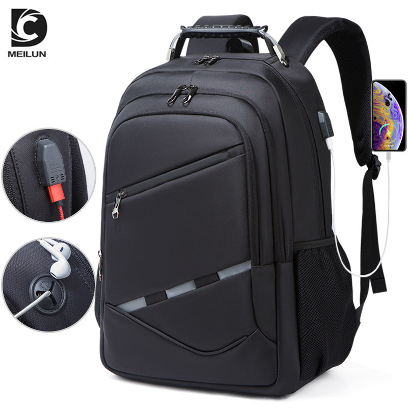 New gift schoolbag wholesale, men's business backpack multi-function usb backpack large capacity computer bag
