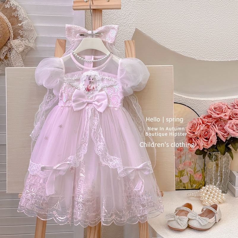 Girls' princess dress -  summer new arrival - stylish children's elsa dress - elsa lolita gown - little girl's birthday dress