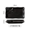 Sushi plate rectangular flat plate japanese ceramic tableware for homedumpling plate compartment plate creative western food plate dessert plate