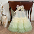 summer girls' gradient soft tulle skirt sequin dress princess chic lace cake skirt wholesale