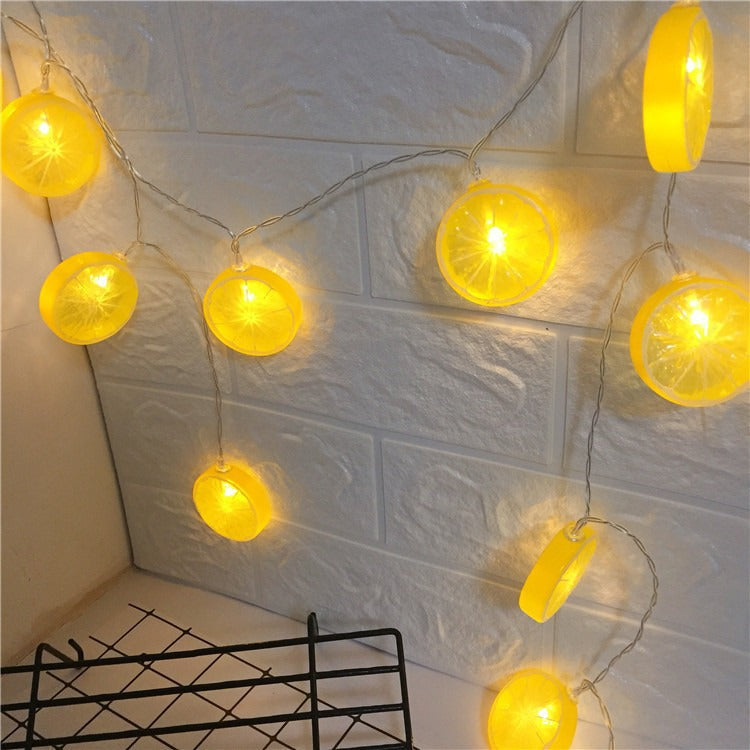 LED Battery Box Lemon Light USB Battery Fruit Modeling Summer Party Internet celebrity background Birthday decorative light string