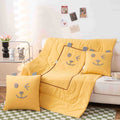 Dual-purpose pillow and quilt, two-in-one cartoon embroidered office pillow, car all year round model, for home single air-conditioning quilt
