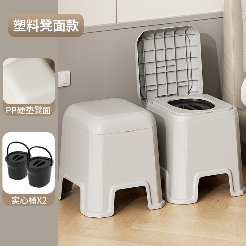 Elderly commode bucket, elderly bedside toilet stool, bath chair, squat toilet stool, pregnant women, elderly indoor toilet