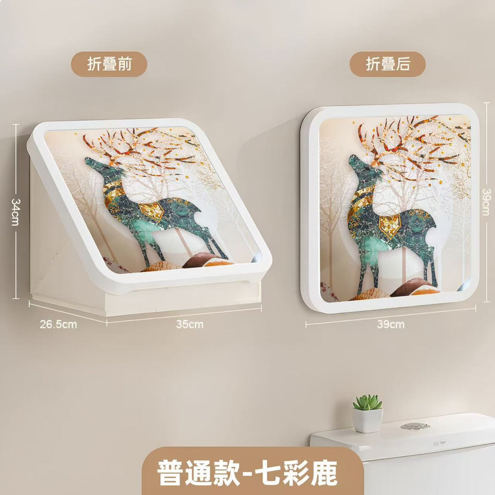 Bathroom mural clothes folding storage box toilet storage rack punch-free bathroom bathroom storage cabinet