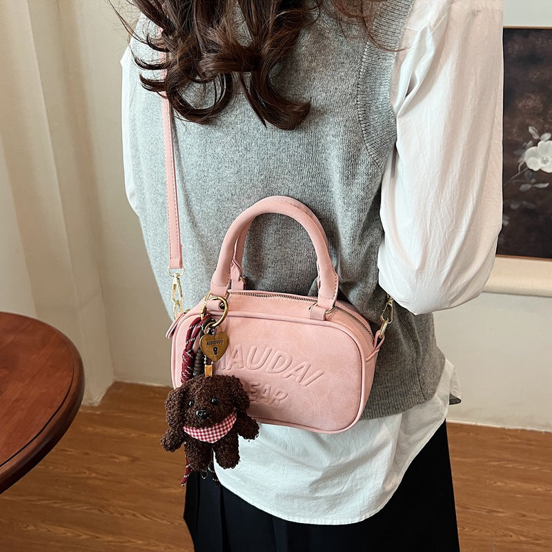 Bowling bag 2025 new women's bag fashion versatile portable personalized box bag cosmetic bag versatile shoulder bag
