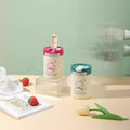 Cute bear straw glass cup - trendy ins style kids' water bottle - perfect for grand opening promotions & custom logo gifts