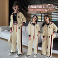 Girls' spring and autumn outfit set - new trendy style for girls, stylish spring jacket for older children, fashionable spring sportswear for kids