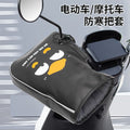 Handlebar covers winter warm fleece-lined electric vehicle cotton-padded motorcycle waterproof gloves thickened windproof cold-resistant pu cycling gloves