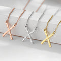 St.delan european and american punk stainless steel necklace fashionxletter hammer pattern pendant simple gold-plated necklace clavicle
