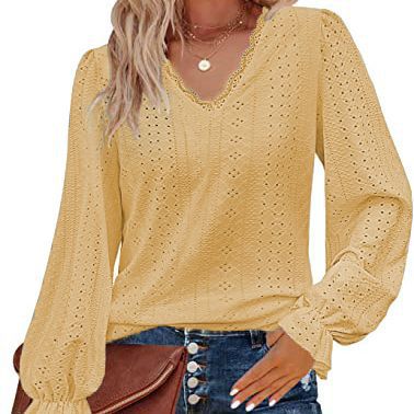 new women's fashion cross-border european and american v-neck t-shirt with cutout detail, casual ruched sleeve top blouse