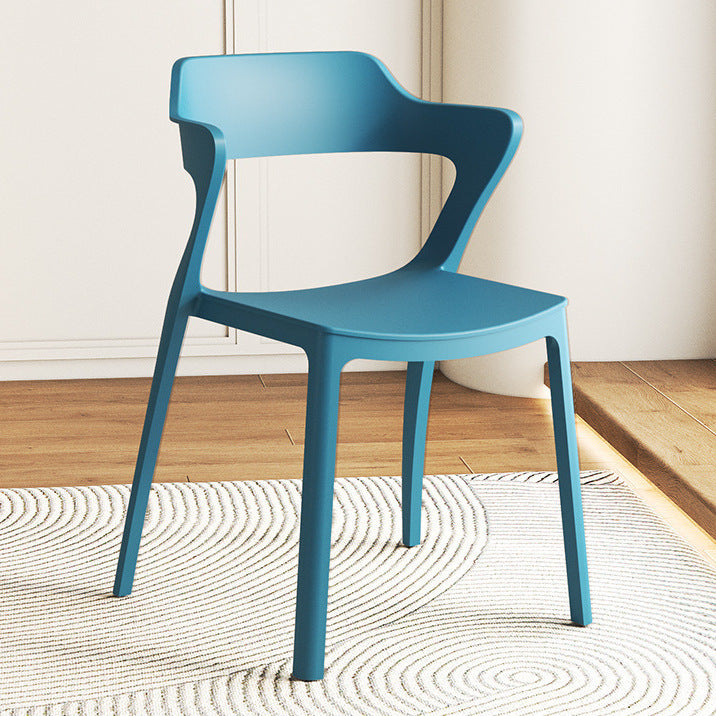 Wholesale engineering backrest stool thickenedfor home plastic chair stackable dining chair spare commercial casual armchair