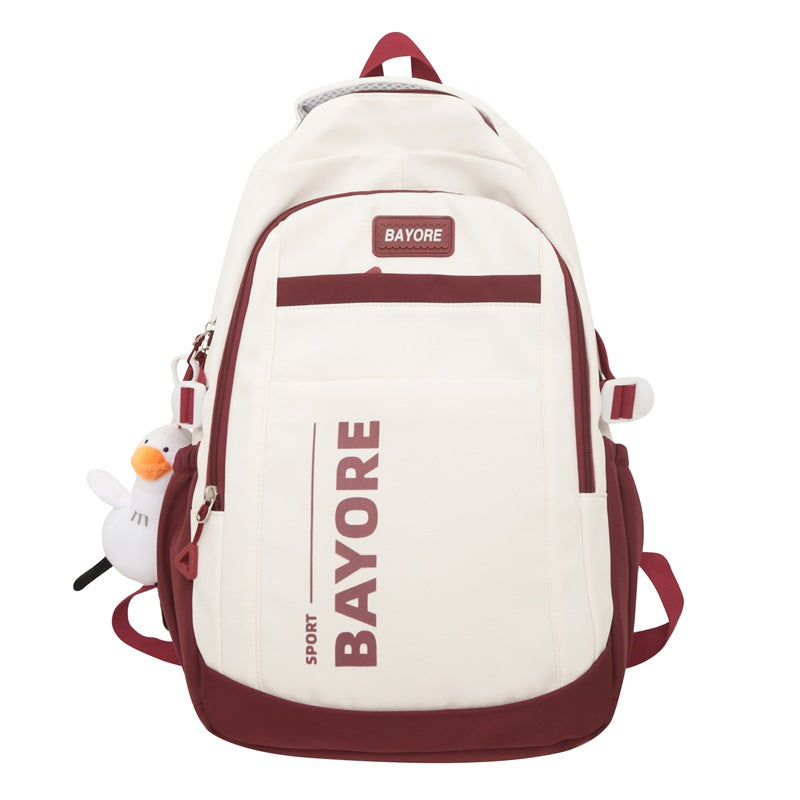 New large-capacity junior high school student college student backpack casual commuting waterproof backpack strong and wear-resistant schoolbag