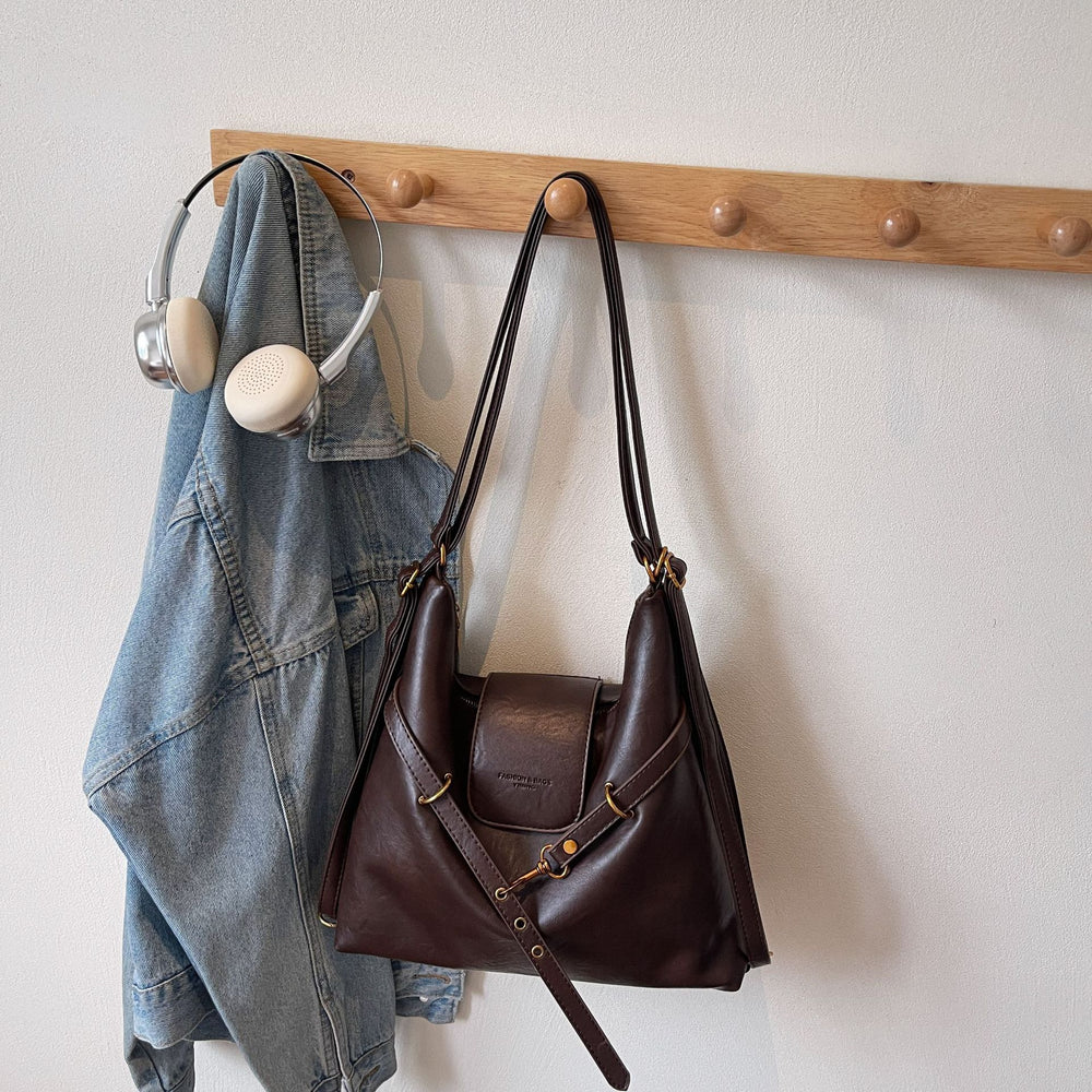 Retrofashion large-capacity tote bag women's single and double shoulder backpack work clothingeasiest for match shoulder bag work clothing backpack
