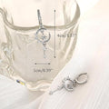 Korean sweet & spicy girly micro-pave zircon star, moon & flower stud earrings - dainty & minimalist jewelry