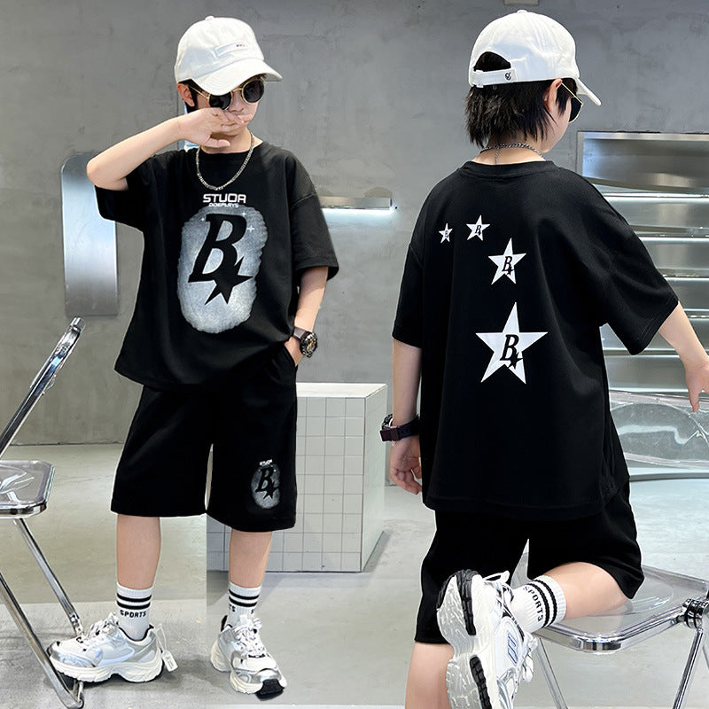 Boys' summer short-sleeve outfit:  new stylish, cool, and edgy summer clothes for older boys and big kids