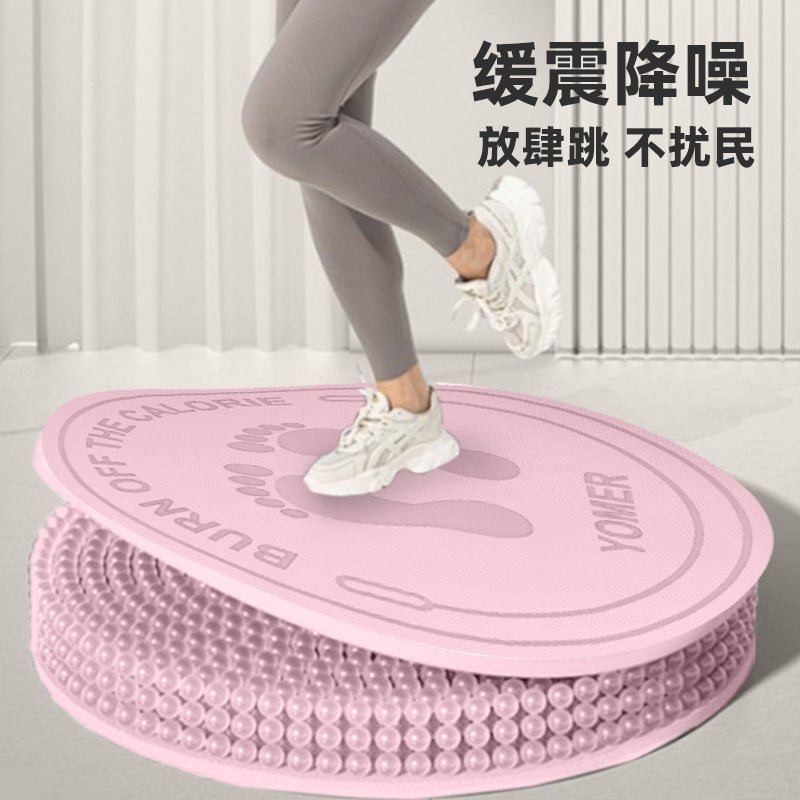 Indoor tpe running mat - ultra-soft jogging mat, shock absorption, non-slip, soundproof, home use, silent, thickened, jump rope dedicated floor mat