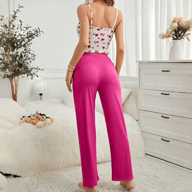 new  women's loungewear set - european & american style cami top and pants, casual comfort sleepwear, suitable for wearing outdoors
