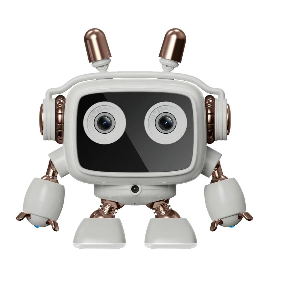 Cute wifi robot surveillance camera ai camera child monitoring pet surveillance camera rose gold