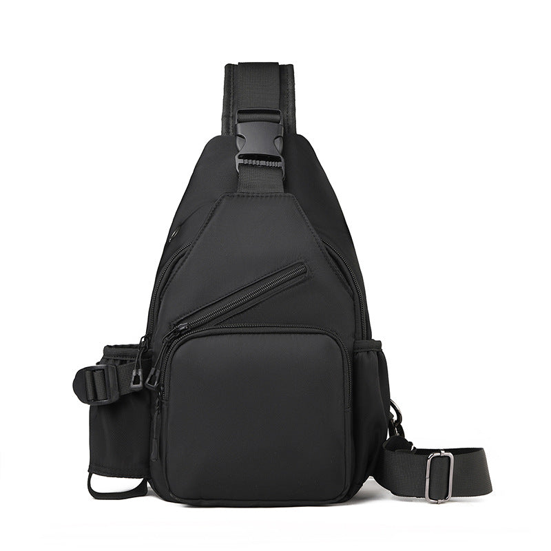 New men's breast bag women's waterproof large-capacity shoulder bag leisure bag nylon cloth messenger bag simple multi-functional bag