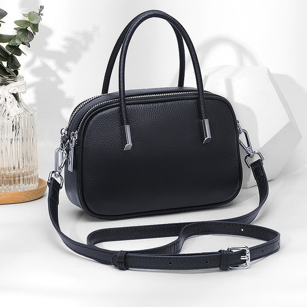 Summer leather shoulder bag women's 2025 new fashion versatile messenger bag high-end exquisite portable small square bag