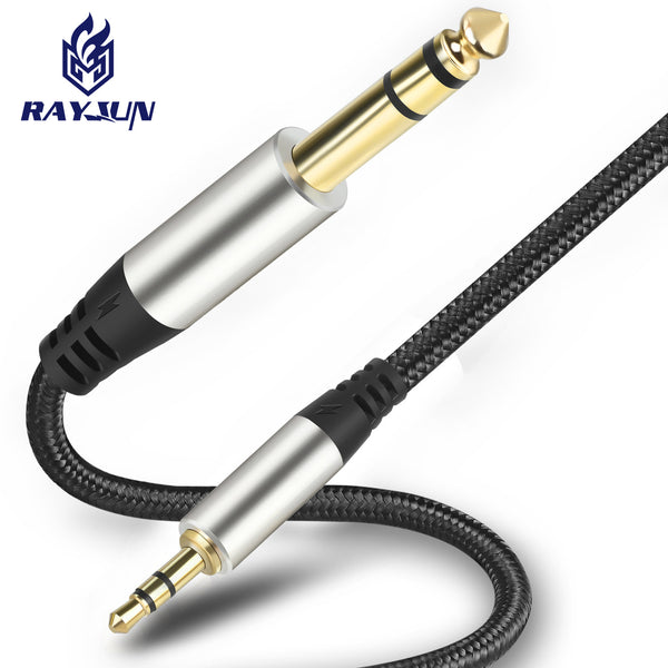 Wholesale 3.5 to 6.5 audio cable, large three-core mobile phone, computer, electric guitar, power amplifier, audio mixer 6.35mm