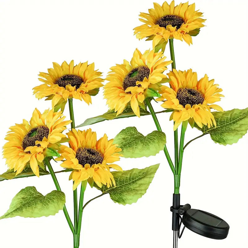 Cross-border new products, sun flower floor lamp, garden lawn lamp decoration simulation, sunflower lighting, solar lamp