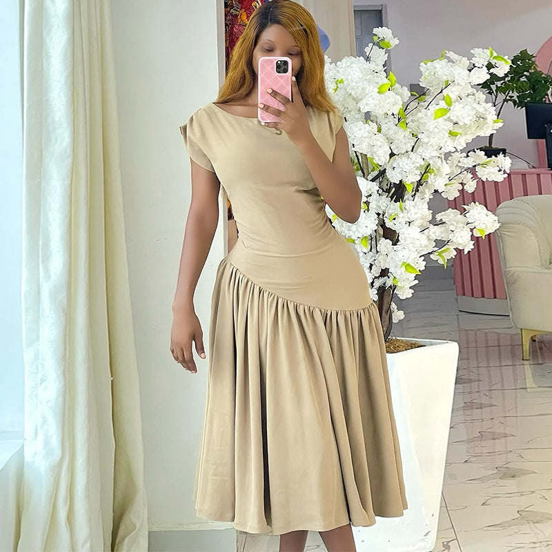 spring new arrival: elegant, fashionable, and sexy backless round neck bodycon mini dress - wholesale