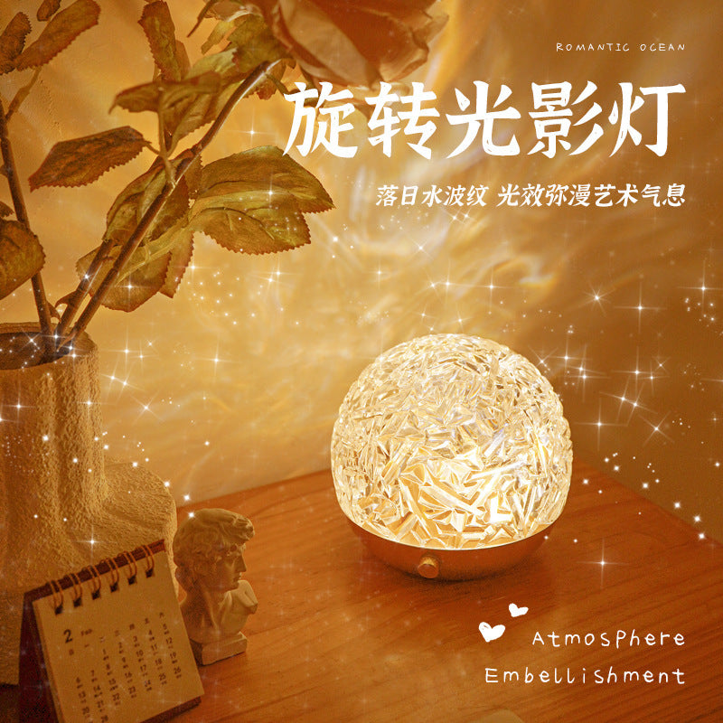 Trending ripple effect ambient light - rechargeable bedroom decor for couples, romantic bedside mood lighting