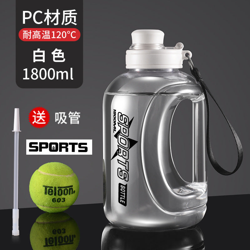 Influencer-approved, large-capacity sports water bottle with straw – perfect for outdoor workouts. durable, food-grade, and heat-resistant, this portable water bottle is ideal for men and women