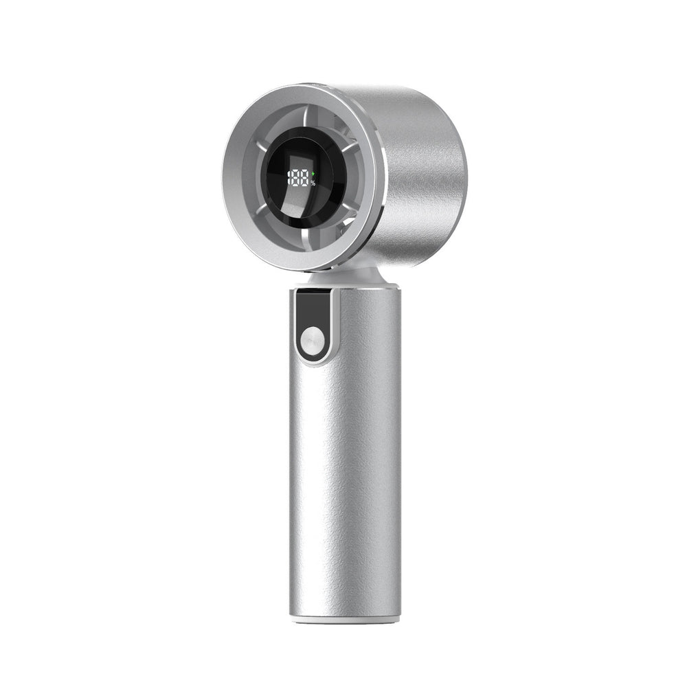 New digital display 100-speed high-speed handheld fan, silent, high air volume, usb rechargeable, portable mini desktop fan - gentle breeze
