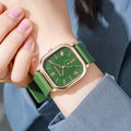 vintage style rose gold square roman scale silicone strap women's quartz watch factory direct sales wholesale
