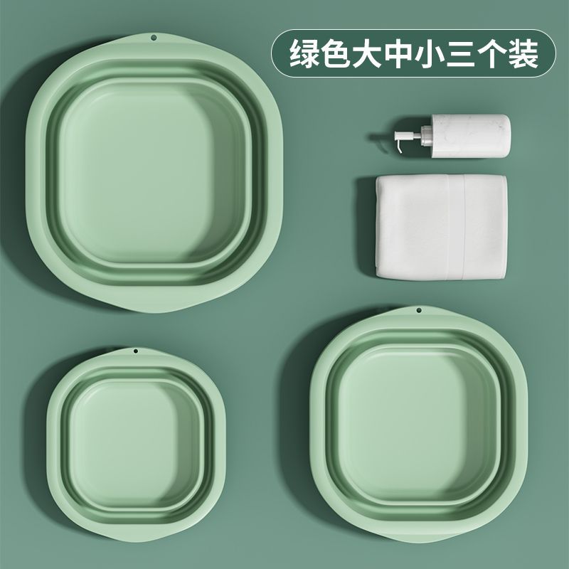 Collapsible washbasin - portable travel basin, thickened plastic basin, available in small and large sizes, perfect for home, dorm, and laundry use