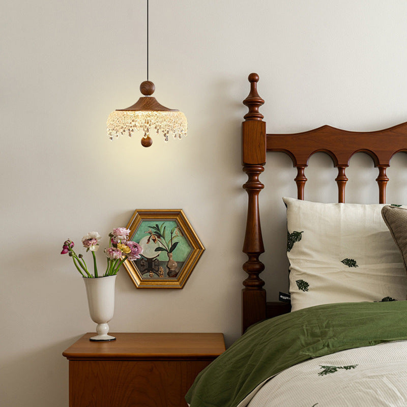 Medieval style walnut crystal flow chandelier retrofrenchaccessible luxury bar log b&b tea room living room restaurant