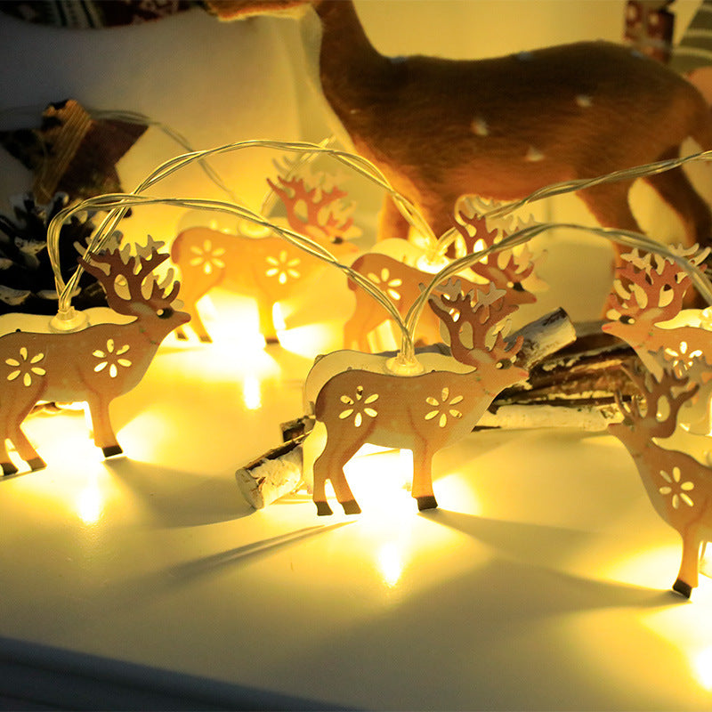 Christmas wrought iron Santa Claus LED light string deer Christmas tree mix and match Christmas elements ambient lights decorative lights