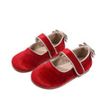 Vancahao girls' velvet princess shoes, new spring  collection: simple, soft-soled first walker shoes, grandmother shoes, and single shoes for children