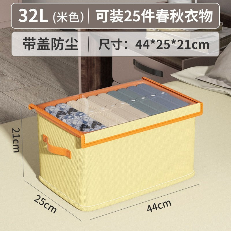 Wardrobe Clothes Pants Storage Box Clothes Layered Storage Artifact Household Folding Organizing Basket Storage Box Organizing Box