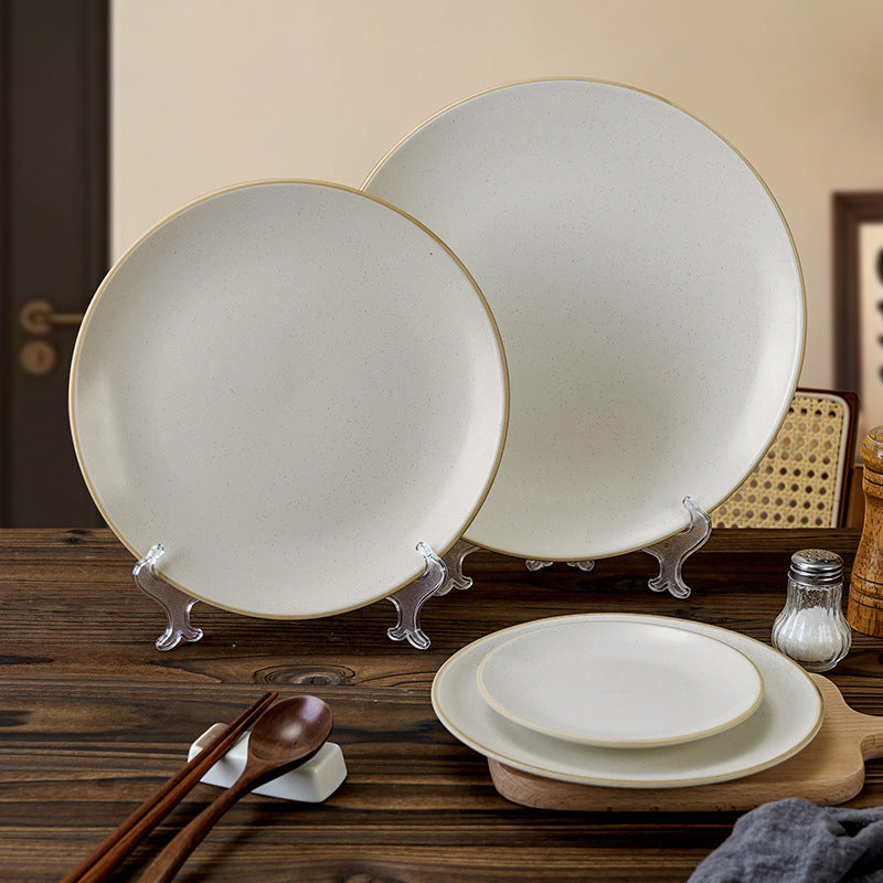 Vintage chic high-end western ceramic plate - perfect for home, restaurant, desserts, steak, salads, fruits, and snacks