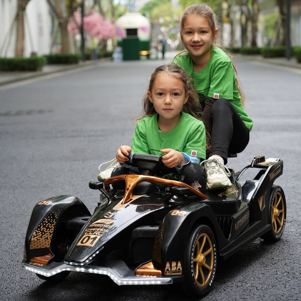 New children's electric kart four-wheel with remote control drift car, boys and girls, babies and children can sit in a toy car