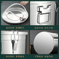 304 stainless steel large capacity rice bucket insect-proof and moisture-proof for homestorage sealed bucket thickened rice barrel flour storage tank