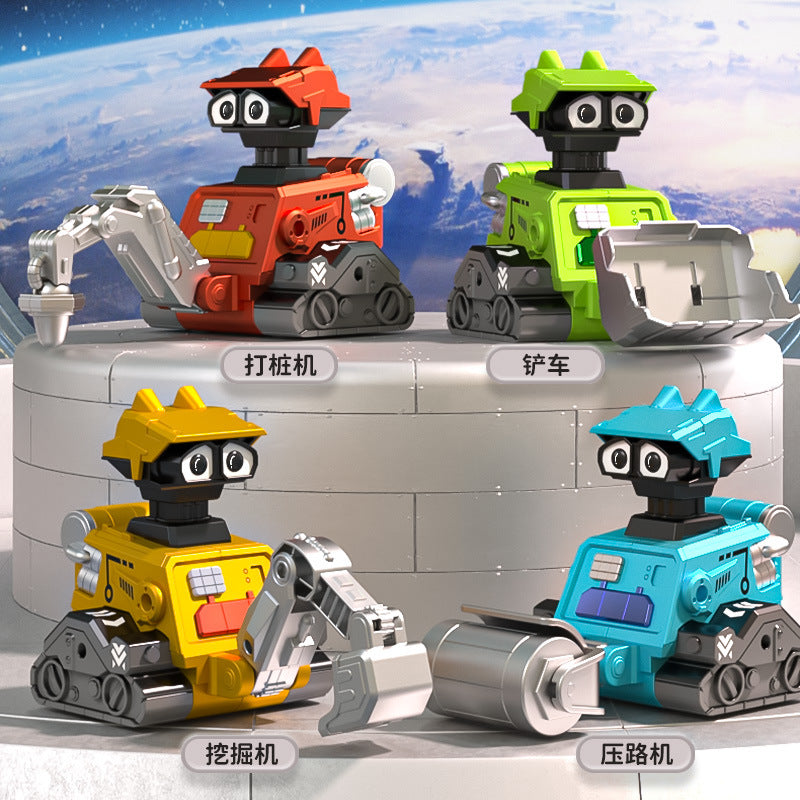 Douyin's same style children's push engineering vehicle car is resistant to falling and boys' inertia lunar exploration team baby car model to play with
