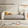 Accessible luxury curved sense of design lazy sofa beauty salon reception rest area bedroom living room fabric leather sofa
