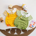Baby bag fart summer thin vest male and female baby summer jumpsuit lapel fish frog triangle ha clothes