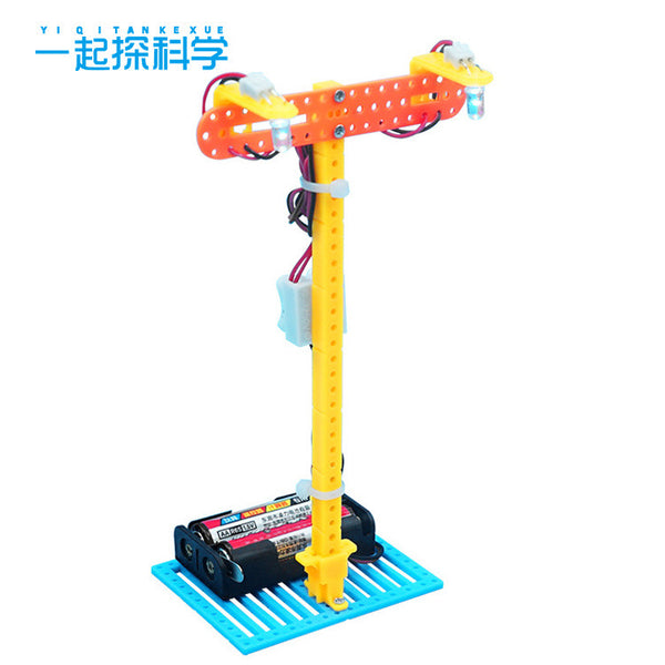 Handmade DIY Double Head Street Light Science Experiment Children's Students Technology Small Production Small Invention Toy Wholesale